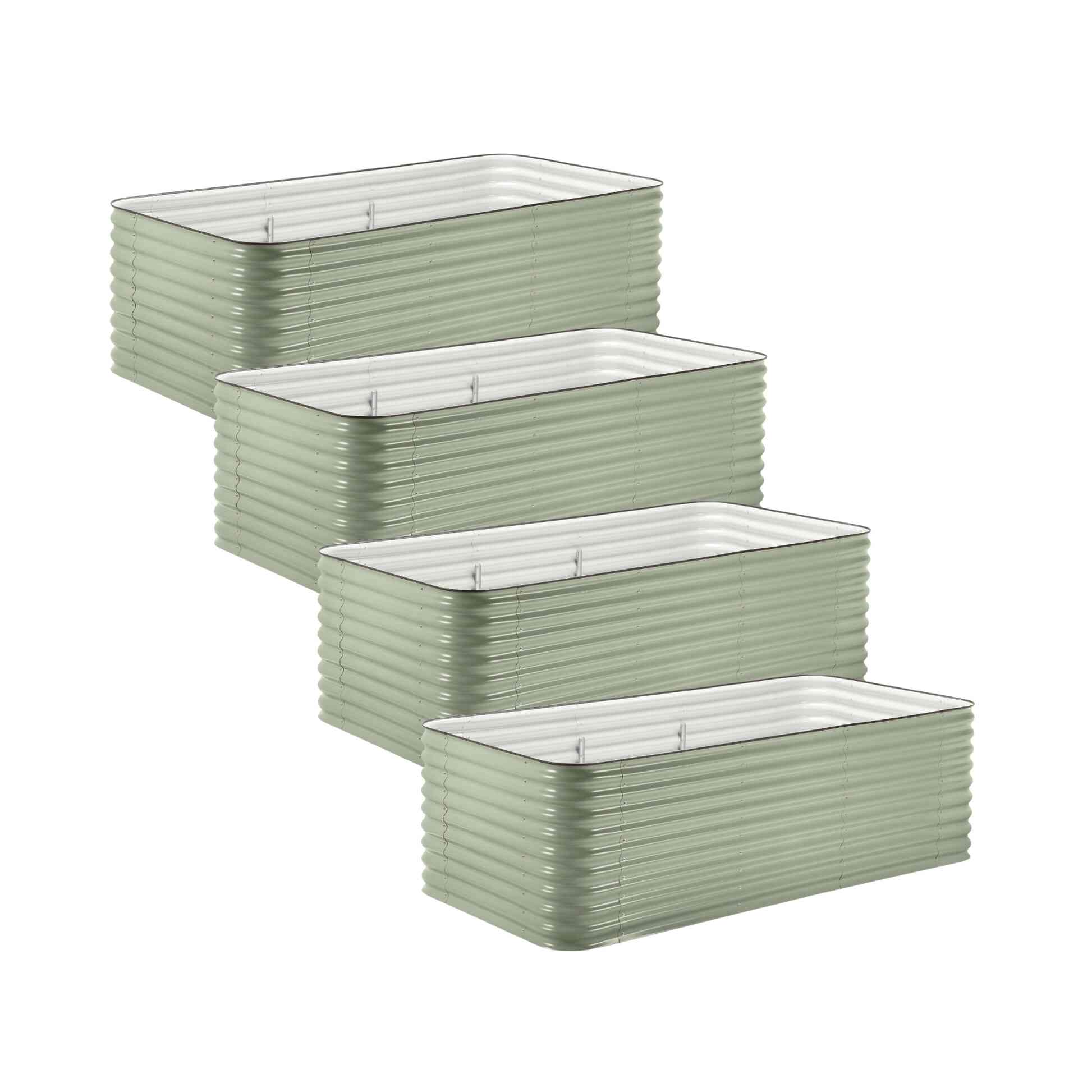 4-Pack Large Modular Metal Raised Garden Bed Kit - 29” Extra Tall - Image 3