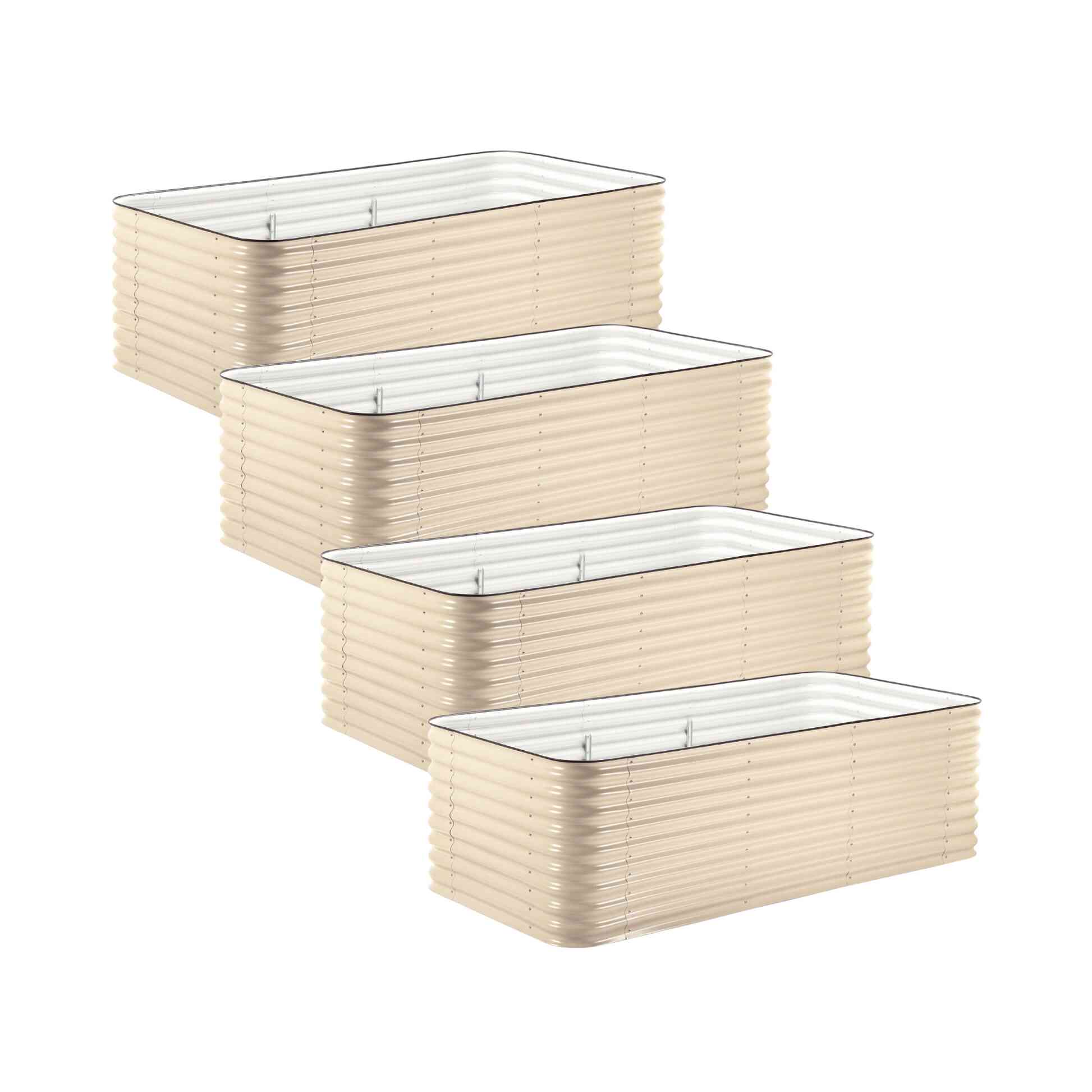 4-Pack Large Modular Metal Raised Garden Bed Kit - 29” Extra Tall - Image 4