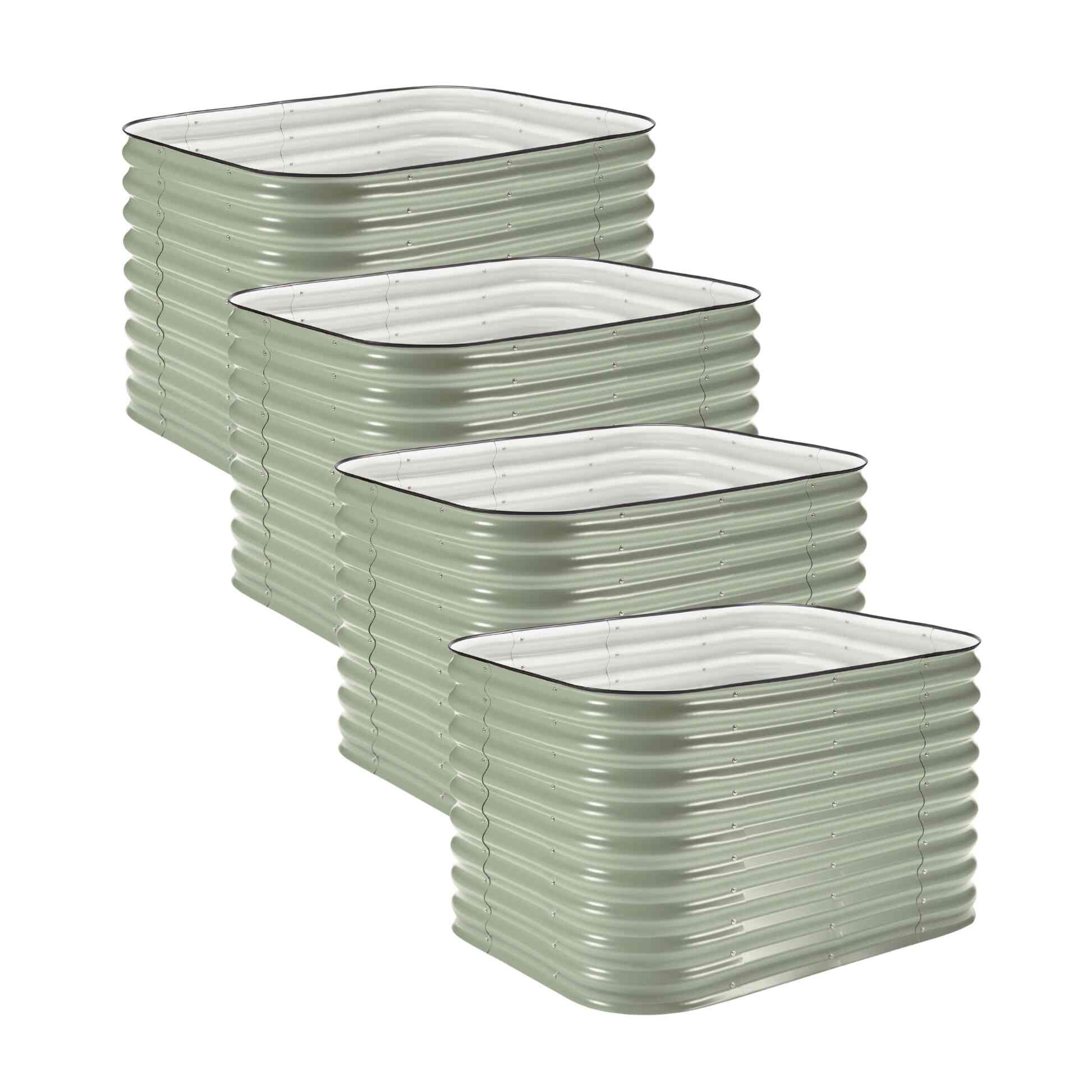 4-Pack Small Modular Metal Raised Garden Bed Kit - 29” Extra Tall - Image 4