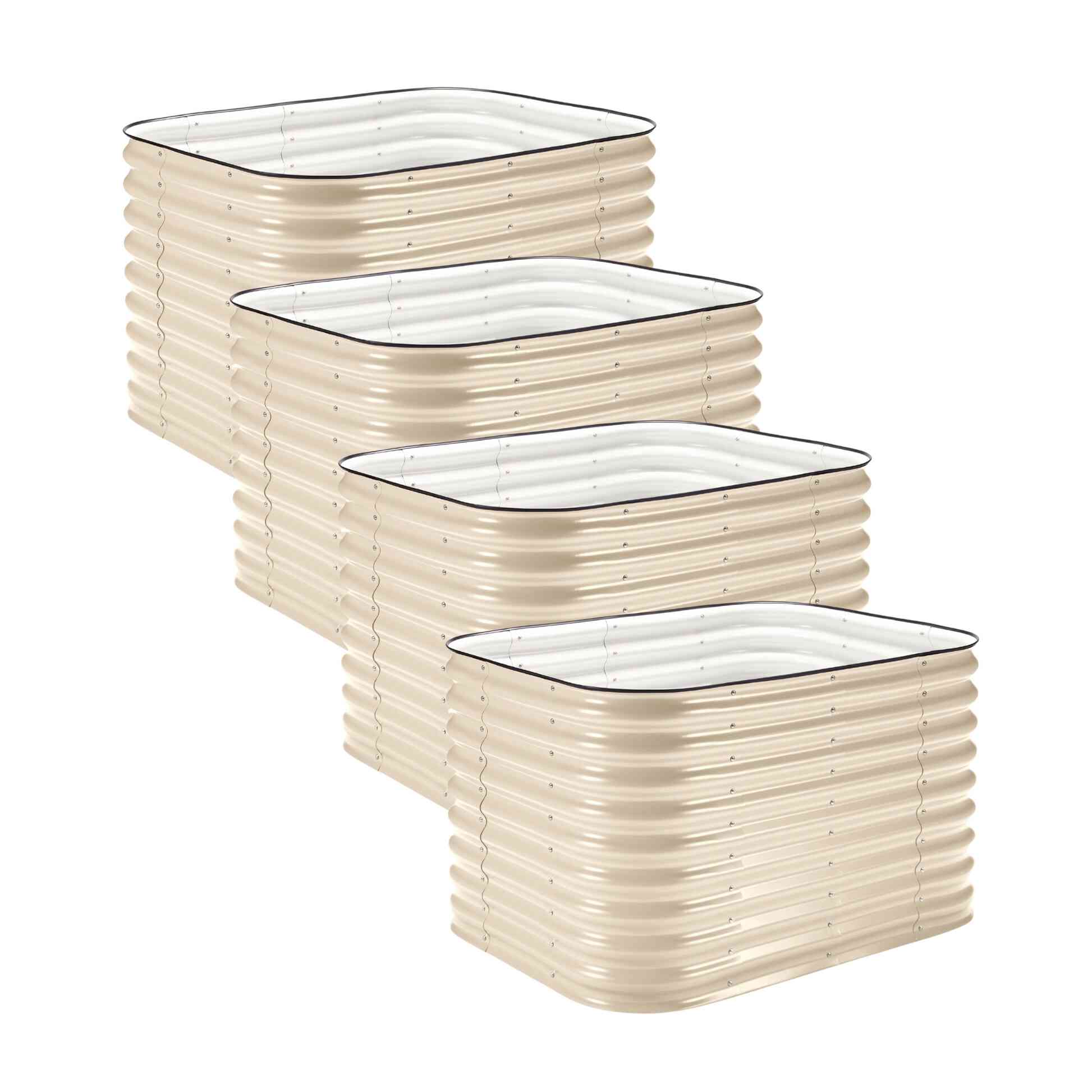 4-Pack Small Modular Metal Raised Garden Bed Kit - 29” Extra Tall - Image 5