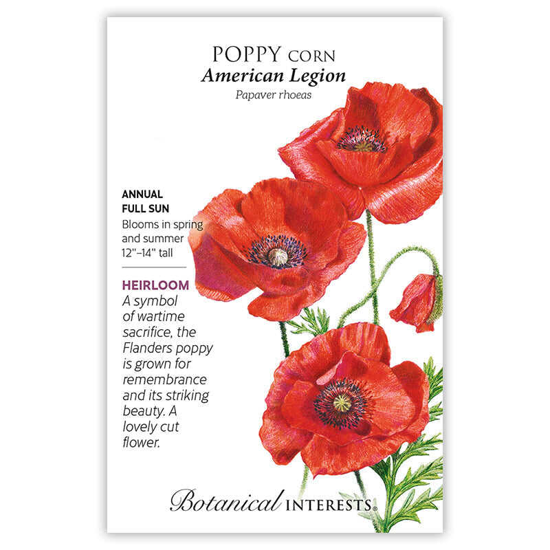 American Legion Corn Poppy Seeds - Image 3