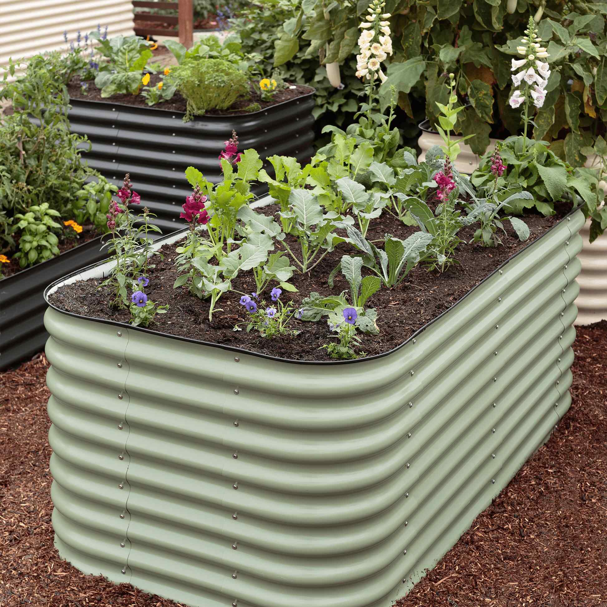 Medium Modular Metal Raised Garden Bed Kit - 29” Extra Tall - Image 3