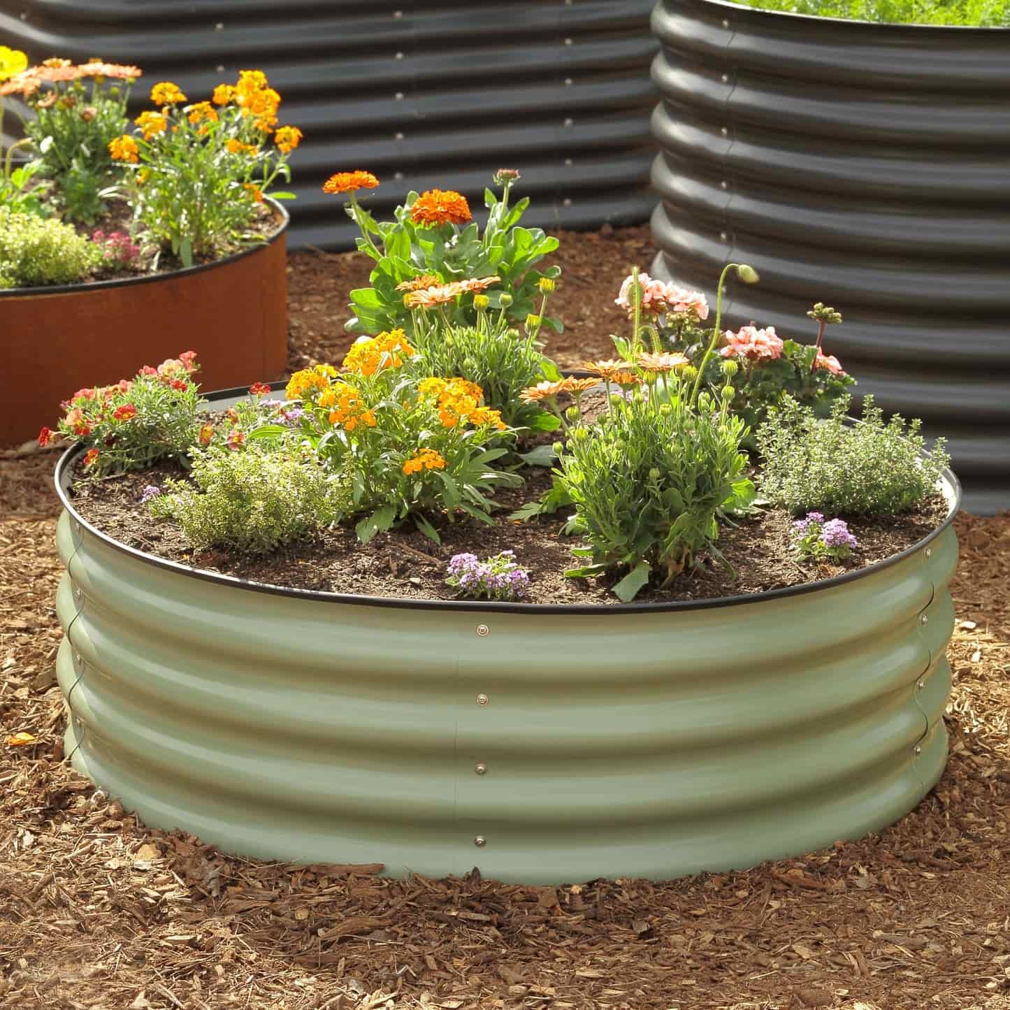Round Metal Raised Garden Bed Kit - 15” Tall - Image 3