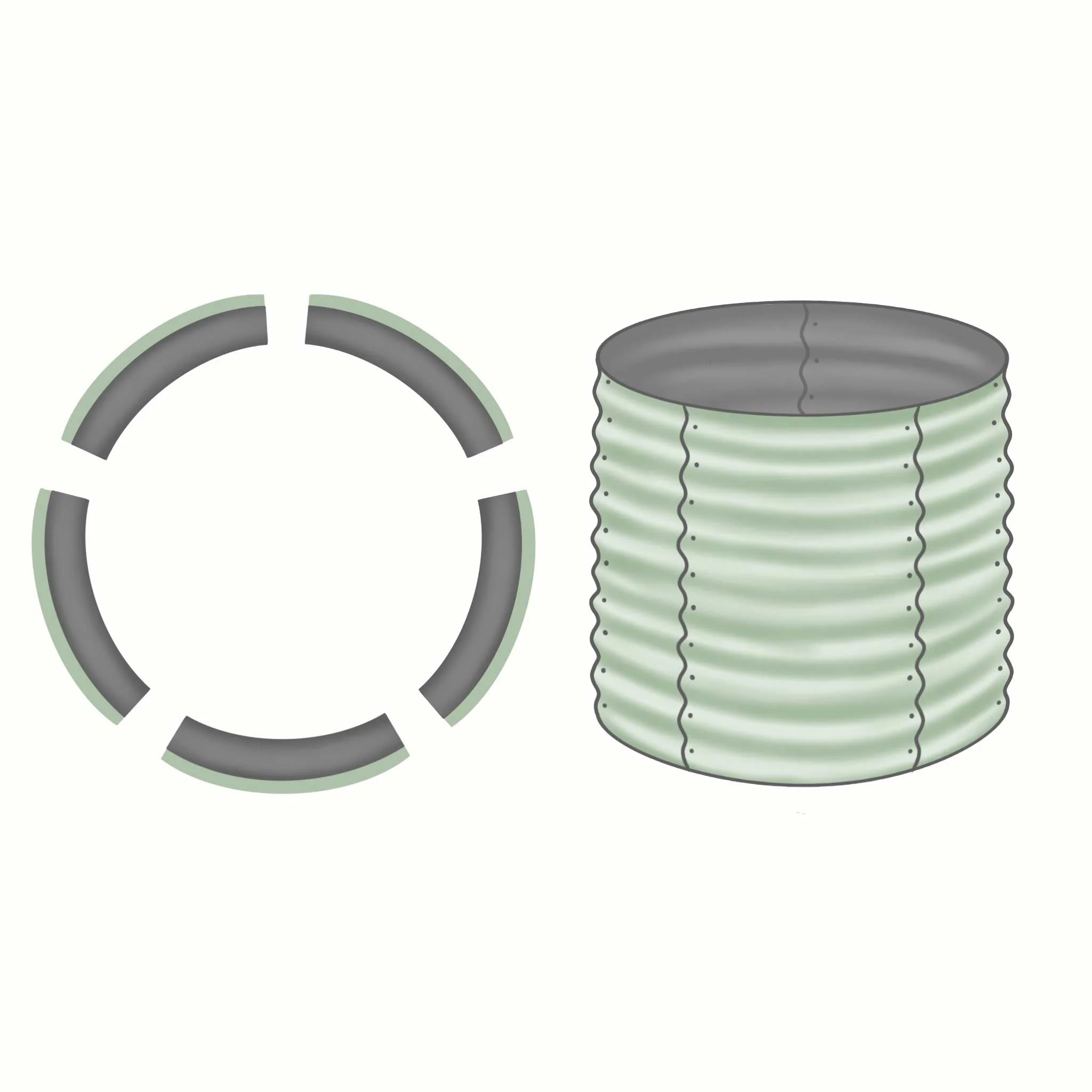 Round Metal Raised Garden Bed Kit - 29” Extra Tall - Image 7